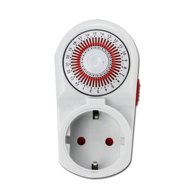 Plug-in mechanical programmable timer socket with EU plug