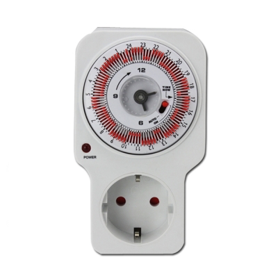 Electric timer switch with eu socket mechanical timer