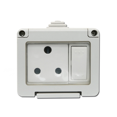 IP55 1 gang switch with 15 amp socket waterproof switch socket