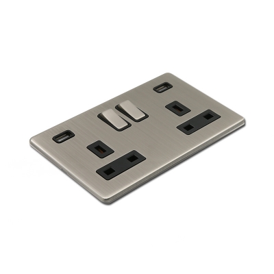 2 gang 13a socket with 1 gang switch and two usb port electric wall socket