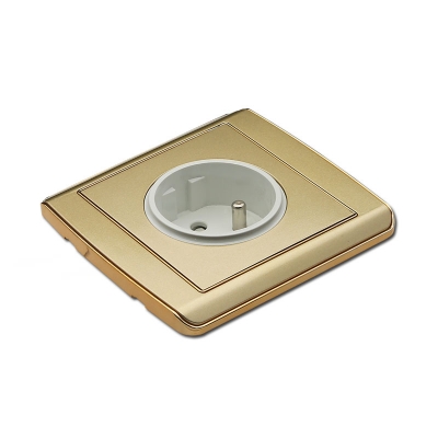 French socket pc material golden wall socket