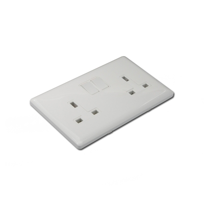 2 gang 13amp socket uk socket with neon,single pole switched socket