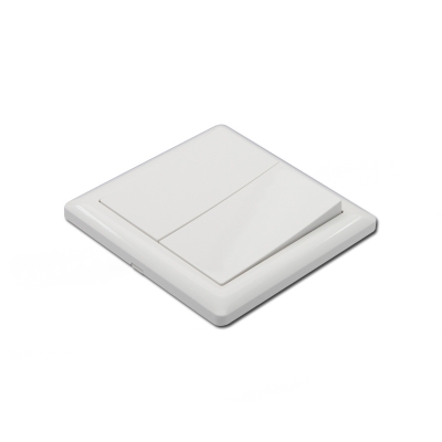 2 gang 2 way switch white color pc material light switch
