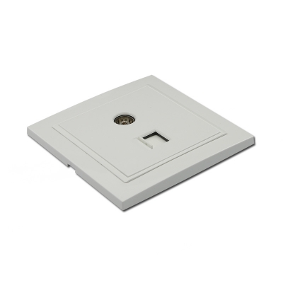 PC material wall socket 1 gang TV and Computer socket