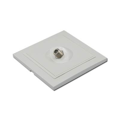 PC material wall switch socket white color 1 gang satellite socket