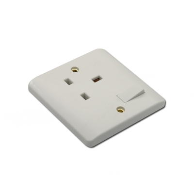 13A 1gang switched socket single pole bakelite plate single uk socket
