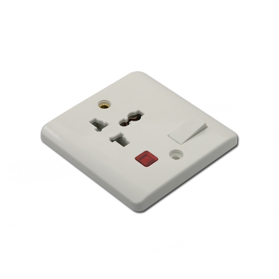 1 gang switch and multi function electrical socket with light swithed socket