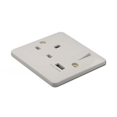 1 gang switch with 13a socket wall socket with usb port