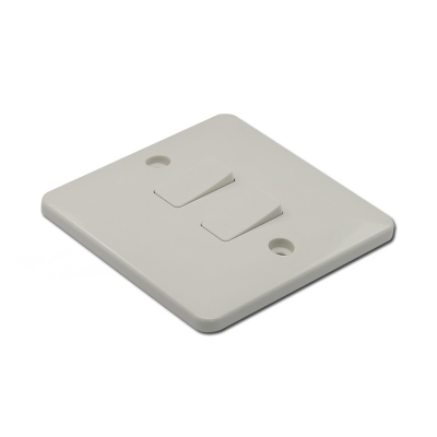 electrical wall switch white plate 2 gang 1 way swicth