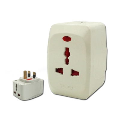 13a multi socket adaptor with light world travel socket