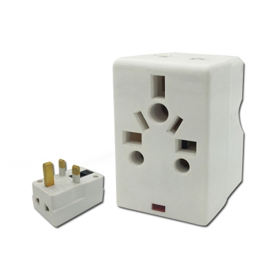 13A universal adaptor with indicator light world travel adaptor