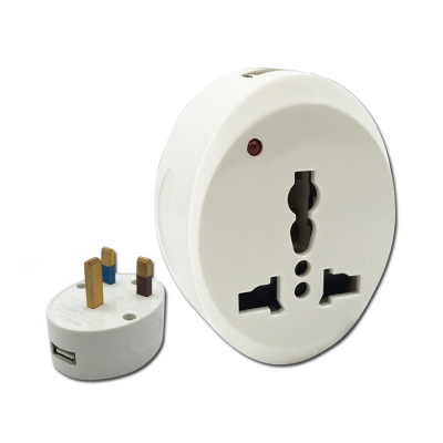 13A UK plug multi power socket with USB port charger adaptor