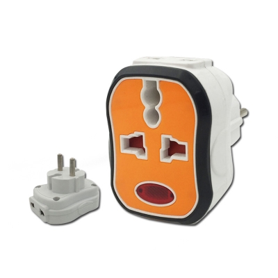 16A(10A) multi socket plug with neon electrical plug and socket