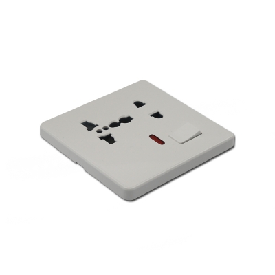 5 pin multi-function socket with switch and neon wall switch socket