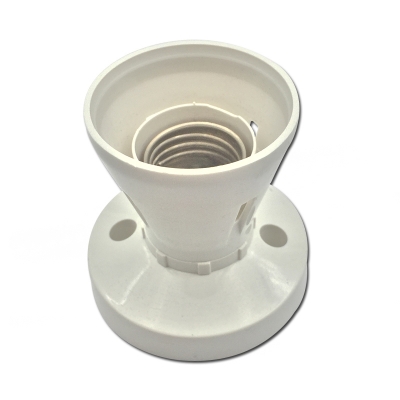 lamp holder screw type white color straight e27 lamp holder