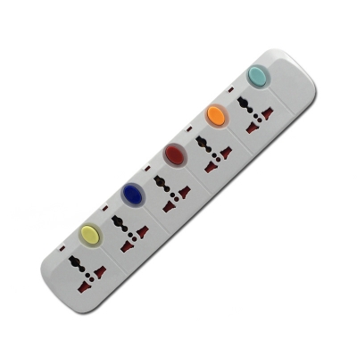 5 way multi socket with individual switch and neon