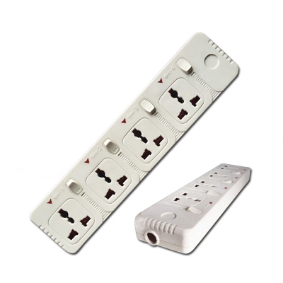 4 way multi function socket with individual switch and neon