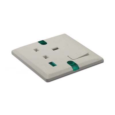 uk socket 13A single socket with switch and light wall socket
